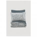 Valge-hall voodipesu kaheinimesevoodile Renforc&eacute; puuvillast 260x220 cm Molly - Mijolnir