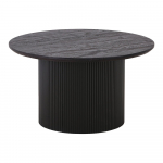 Tumepruun &uuml;mmargune paplispooniga diivanilaud &oslash; 80 cm Boavista - House Nordic