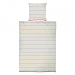 Sinine-beež puuvill-satiinist voodipesu &uuml;heinimesevoodile 140x200 cm Align - Mette Ditmer Denmark