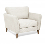 Valge velvetist tugitool Paris - Scandic