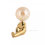 Kuldne dimmerdatav LED lauavalgusti klaasist varjuga (k&otilde;rgus 22,5 cm) Joey - Leitmotiv