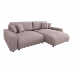 Heleroosa velvetist nurgadiivanvoodi (muutuv nurk) Sara - Ropez