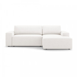 Valge bukleekangast nurgadiivanvoodi (parem nurk) Jodie - Micadoni Home