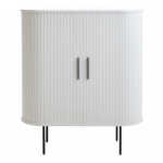 Valge l&uuml;kandustega kapp 100x118x40 cm Nola - Unique Furniture