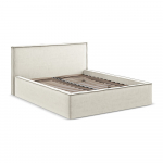 Kreem polsterdatud kaheinimesevoodi koos voodip&otilde;hja ja panipaigaga 160x200cm Anani - Makamii