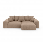 Beež velvetist panipaigaga nurgadiivanvoodi (muutuv) Luma &ndash; Ropez