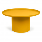 Sinepiv&auml;rvi metallist &uuml;mmargune diivanilaud &oslash; 72 cm Fleksa - Kave Home