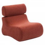 Terrakottapunane bukleekangast tugitool Club - Kave Home