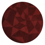 Burgundiapunane k&auml;sitsi kootud villane &uuml;mmargune vaip &oslash; 160 cm Shard Red - Flair Rugs