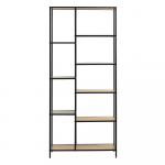 Must tammespoonist raamaturiiul 80x180x35 cm Altino - Unique Furniture