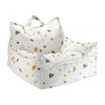 Valge buklee/&scaron;enillkangast laste kott-tool Terrazzo Chair - Wigiwama