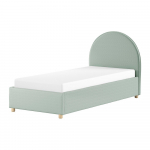 Roheline polsterdatud &uuml;heinimesevoodi koos panipaiga ja voodip&otilde;hjaga 90x200 cm Moon - Vipack