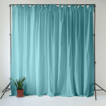 T&uuml;rkiissinine linane kardin 140x330 cm Coastal Blue - Linen Tales