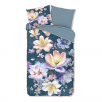 Sinine pikendatud satiin-puuvillast voodipesu &uuml;heinimesevoodile 140x220 cm Mirery - Descanso