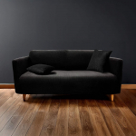 Must 3-kohalise diivani kate Sacha - douceur d'int&eacute;rieur