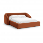 Polsterdatud kaheinimesevoodi, koos panipaiga ja restiga 160x200 cm telliskivipunases toonis Campi &ndash; Cosmopolitan Design