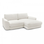 Valge bukleekangast nurgadiivan (parem nurk) Leonore - Bobochic Paris