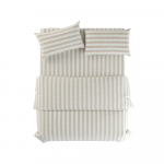 Helehall/kreem linane voodipesu kaheinimesevoodile 200x200 cm Natural Stripes - Native Natural