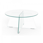 Klaasist &uuml;mmargune diivanilaud &oslash; 80 cm Samos - Actona