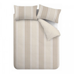 Beež 3-osaline voodipesu 200x200 cm Banded Stripe - Catherine Lansfield