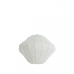 Kreemikas ripplamp tekstiilist varjuga &oslash; 10 cm Sukau - Light & Living