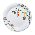 Valge portselantaldrik j&otilde;ulumotiiviga &oslash; 27 cm Hammersh&oslash;i Christmas - K&auml;hler Design