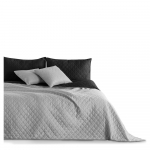 Mustast ja hallist p&ouml;&ouml;rdmikrokiust voodiplaat , 240 x 260 cm Axel - DecoKing