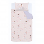 Roosa/lilla laste voodipesu kaheinimesevoodile 200x200 cm Dancing Fairies - Catherine Lansfield