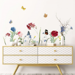 Seinakleebiste komplekt Lilled aias - Ambiance