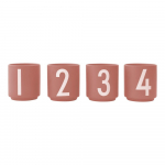 Portselanist k&uuml;&uuml;nlajalad 4 tk komplektis Mini - Design Letters