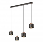 Must metallist rippvalgusti 12x75 cm Olena - Candellux Lighting