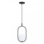 Must rippvalgusti klaasist lambivarjundiga 18.5x15 cm Cordel - Candellux Lighting