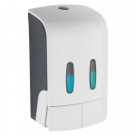 Valge seinale paigaldatav plastist seebidosaator 0,96 l Tartas - Wenko