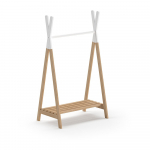 Laste m&auml;nnipuidust riiul valge ja naturaalse v&auml;rviga KIDDY - Vipack