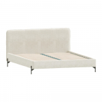 Beež polsterdatud kaheinimesevoodi koos voodip&otilde;hjaga 200x200 cm Barker - Ropez