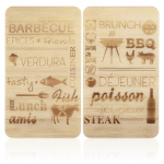 Karastatud klaasist pliidikatted 2tk komplektis 52x30 cm Barbecue - Maximex