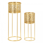 Metallist lillealused 2 tk komplektis &oslash; 17 cm (k&otilde;rgus 46 cm) Nat - Mauro Ferretti