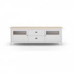 Valge m&auml;nnipuidust telerilaud 180x59 cm Misti - Marckeric