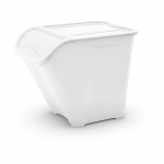 Valge plastikust kaanega hoiukarp 55x39x46 cm All In Box - KIS