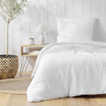 Valge musliinist voodipesu &uuml;heinimesevoodile 140x200 cm Angelia - douceur d'int&eacute;rieur