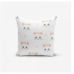 Laste padjakate 43x43 cm White Pink Cat - Mila Home