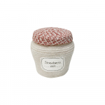 Kreem riidest laste m&auml;nguasjakorv &oslash; 20x23 cm Jam Jar - Lorena Canals