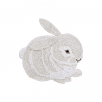 Helehall pestav k&auml;sitsi kootud puuvillane laste vaip 130x135 cm Bunny - Lorena Canals