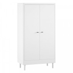 Valge laste riidekapp p&ouml;&ouml;gipuidust 100x190x55 cm Forrest - Vipack