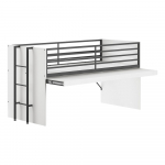 Valge k&otilde;rge lastevoodi koos voodip&otilde;hjaga 90x200 cm Sam &ndash; Vipack