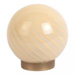 Helekollane lauavalgusti klaasist varjuga (k&otilde;rgus 17 cm) Summer Globe - Leitmotiv