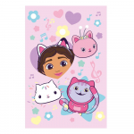 Roosa fliisist laste tekk 100x150 cm Gabby&acute;s Dollhouse "Music" - Jerry Fabrics