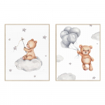 Maalid, 2 tk komplektis 30x40 cm Teddy Bears &ndash; knor
