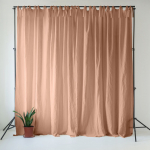 Roosa/pruun linane kardin 140x170 cm Cafe Creme - Linen Tales