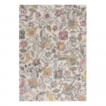 Kreem k&auml;sitsi kootud villane vaip 120x170 cm Tania Floral - Flair Rugs